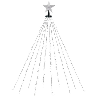 2.5M Christmas Lights Waterfall String Light 300 LED Star Topper