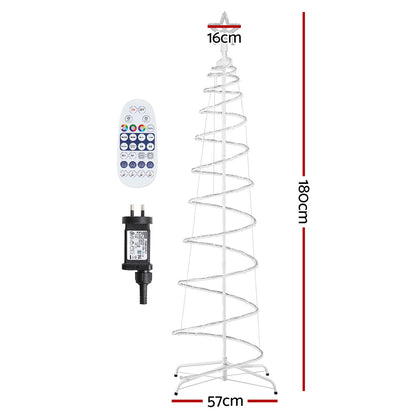 Christmas Tree 1.8m 100 RGB LED Rope Lights Xmas Trees Decoration