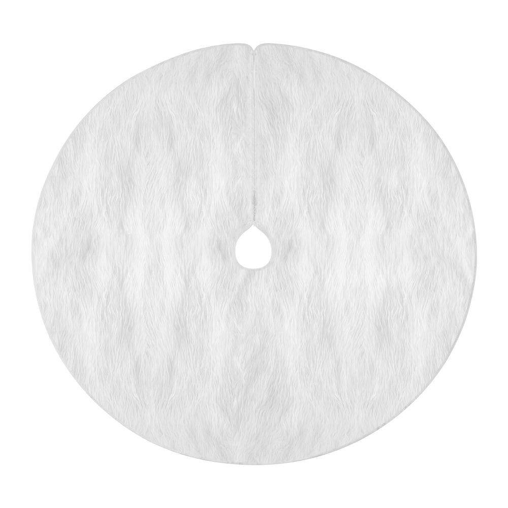 Christmas Tree Skirt 120cm Plush Xmas Fluffy Ornaments Decor White